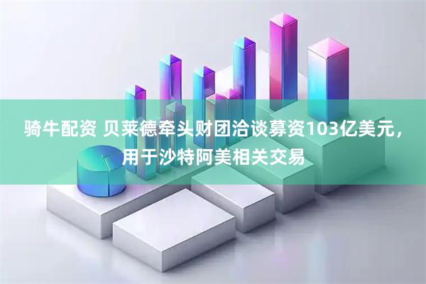 骑牛配资 贝莱德牵头财团洽谈募资103亿美元，用于沙特阿美相关交易