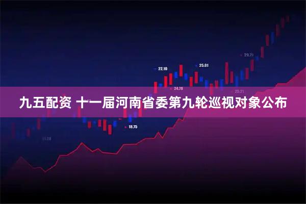 九五配资 十一届河南省委第九轮巡视对象公布